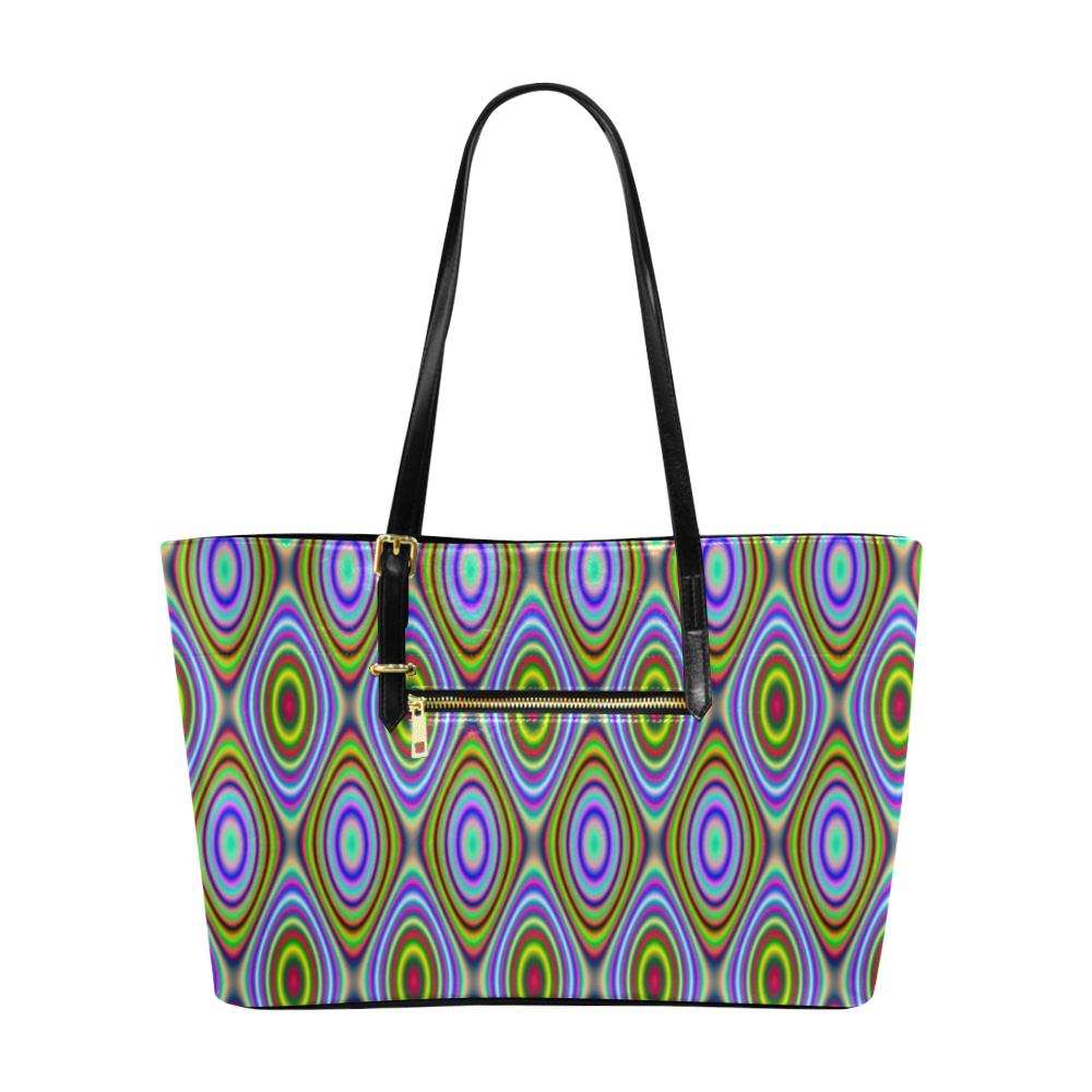 Psychedelic Peacook Eyes Euramerican Tote Bag/Large (Model 1656)