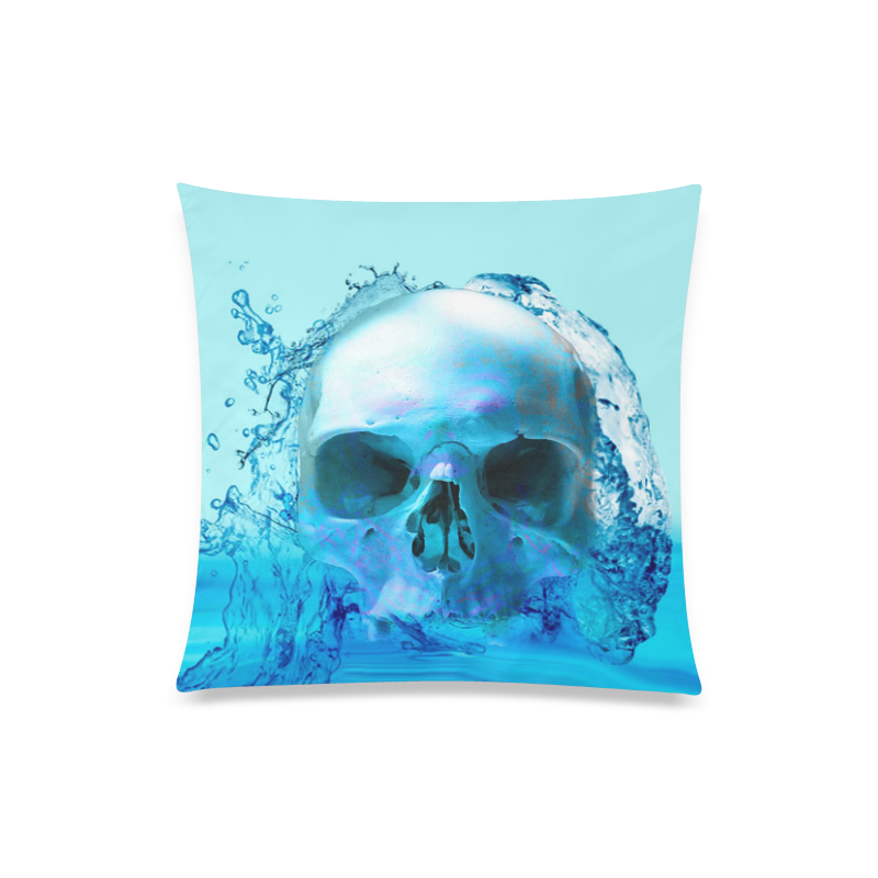 Skull in Water Custom Zippered Pillow Case 20"x20"(One Side)