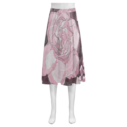 Gardenia Flora Mnemosyne Women's Crepe Skirt (Model D16)