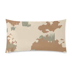 Green Camouflage Custom Rectangle Pillow Case 20"x36" (one side)