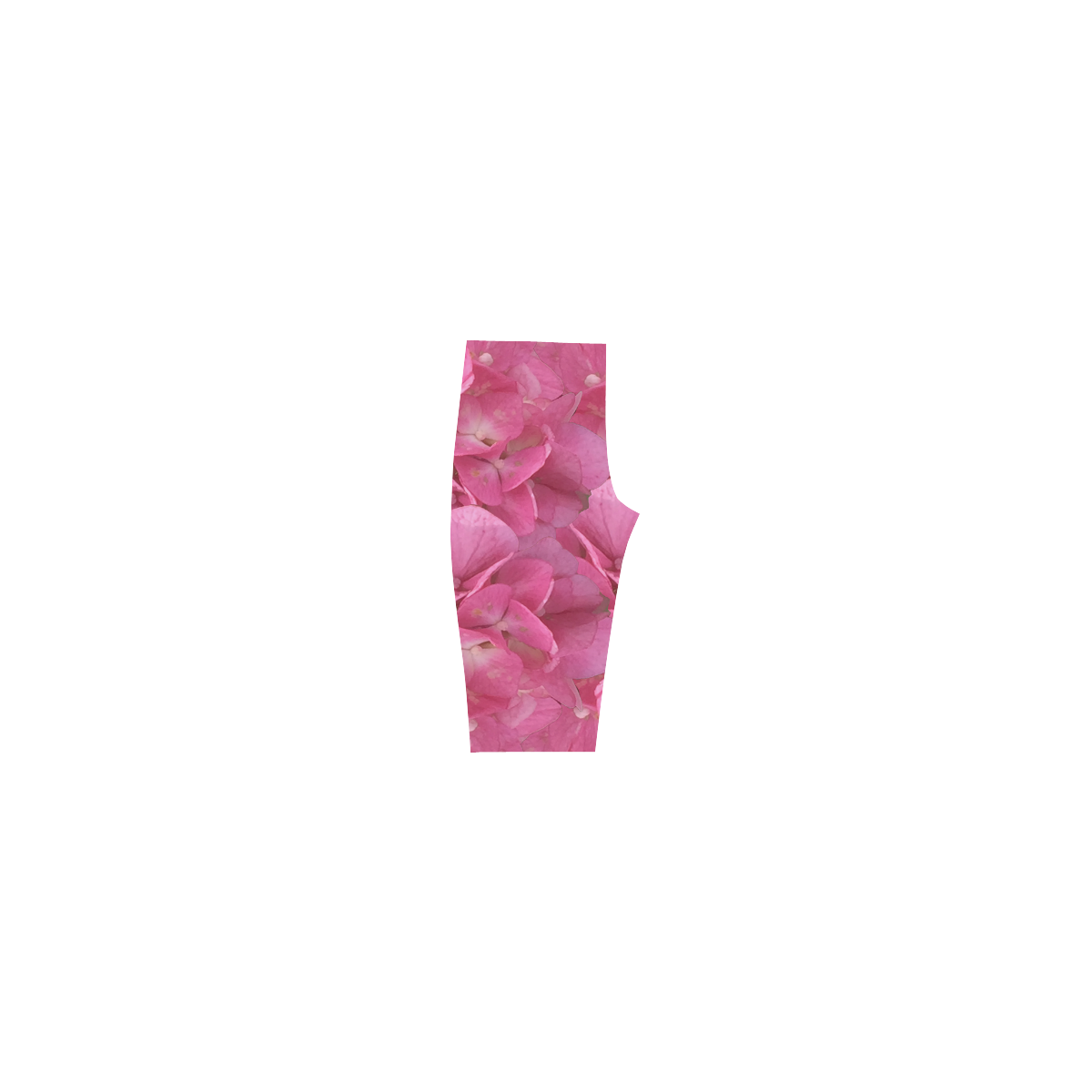 Dark Pink Flowers Hestia Cropped Leggings (Model L03)