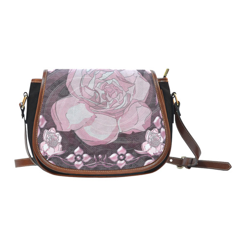 Gardenia Flora Saddle Bag/Small (Model 1649)(Flap Customization)