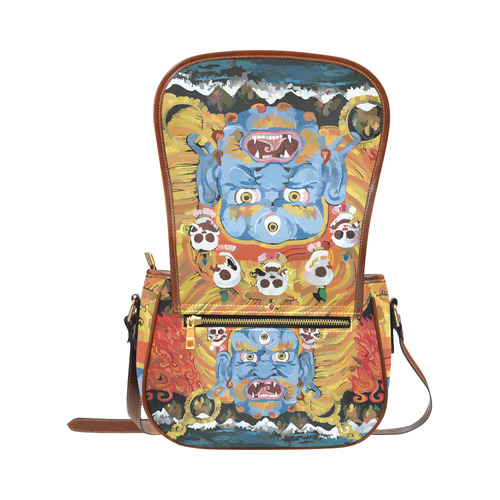 Yamantaka Death Destroyer Tibetan Buddhist Saddle Bag/Small (Model 1649) Full Customization