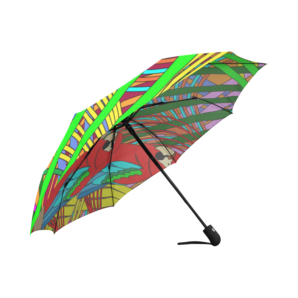 abstract parrot Auto-Foldable Umbrella (Model U04)