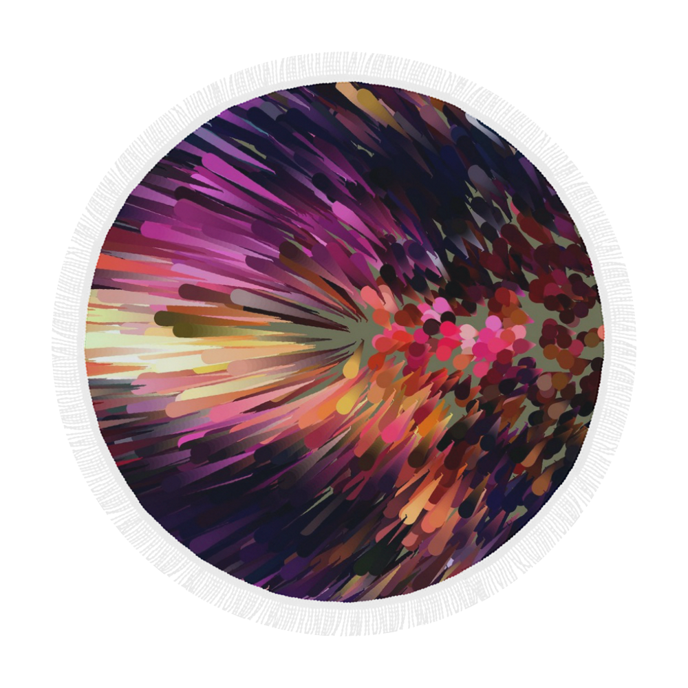 Splash Boom Bang by Artdream Circular Beach Shawl 59"x 59"