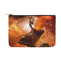 Flying giraffe on a rug Carry-All Pouch 12.5''x8.5''