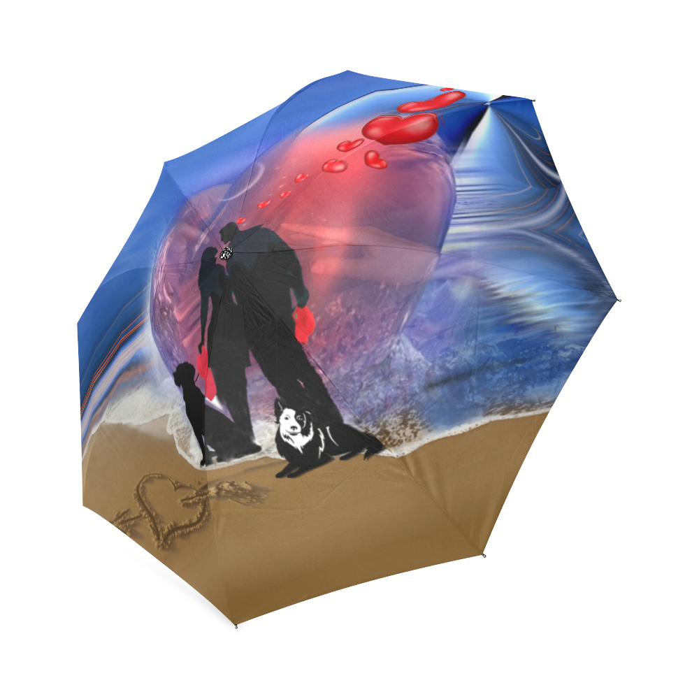 Happy Valentine Foldable Umbrella (Model U01)