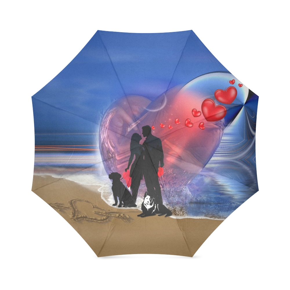 Happy Valentine Foldable Umbrella (Model U01)