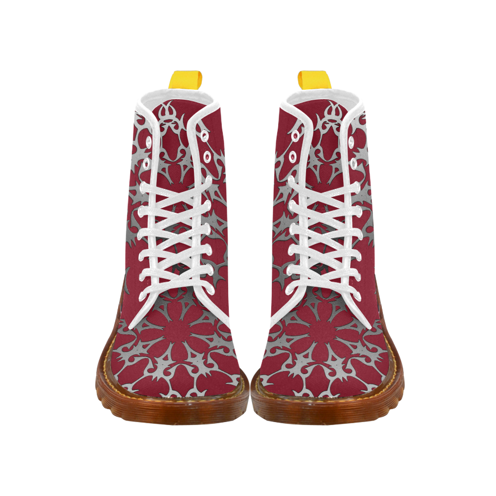 Red Ethnic Martin Boots For Men Model 1203H