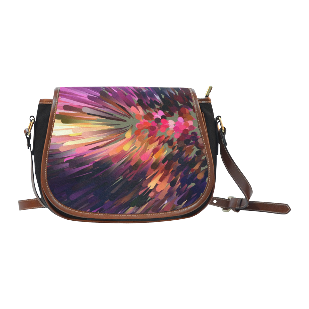 Splash Boom Bang by Artdream Saddle Bag/Small (Model 1649)(Flap Customization)