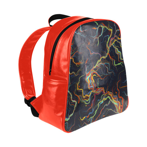 Fire And Light Abstract Art Multi-Pockets Backpack (Model 1636)