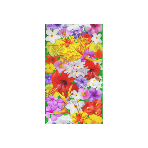 Exotic Flowers Colorful Explosion Custom Towel 16"x28"
