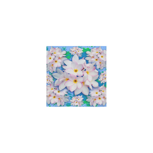 Plumeria Bouquet Exotic Summer Pattern Square Towel 13“x13”