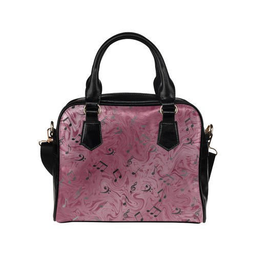 music notes pattern handbag Shoulder Handbag (Model 1634)