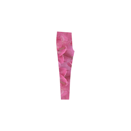 Dark Pink Flowers Cassandra Women's Leggings (Model L01)