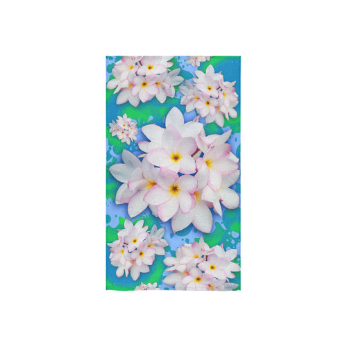 Plumeria Bouquet Exotic Summer Pattern Custom Towel 16"x28"