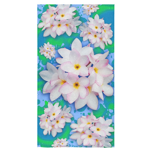 Plumeria Bouquet Exotic Summer Pattern Bath Towel 30"x56"