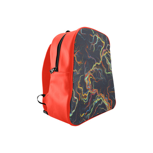 Fire And Light Abstract Art School Backpack (Model 1601)(Small)