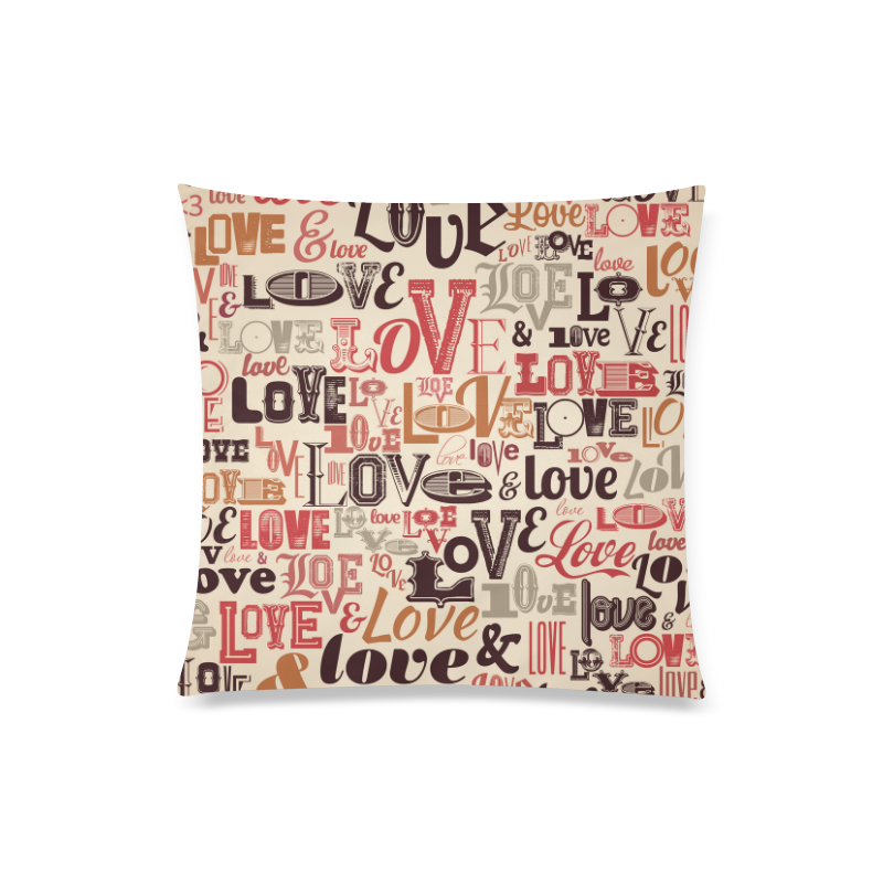 love_vintage_01_AI8-1 love Custom Zippered Pillow Case 20"x20"(Twin Sides)