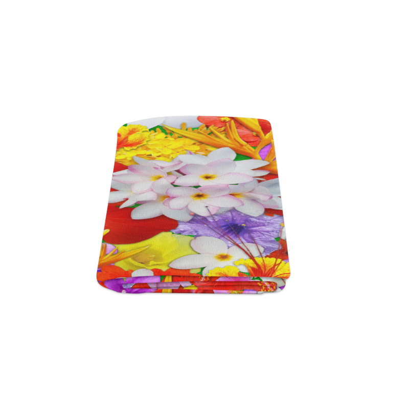 Exotic Flowers Colorful Explosion Blanket 50"x60"