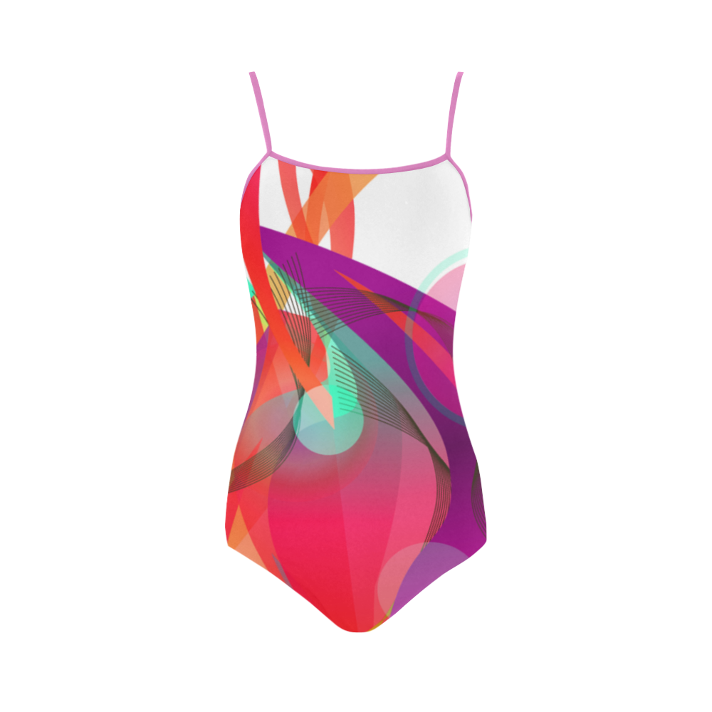 Rainbow Ribbons Strap Swimsuit ( Model S05)