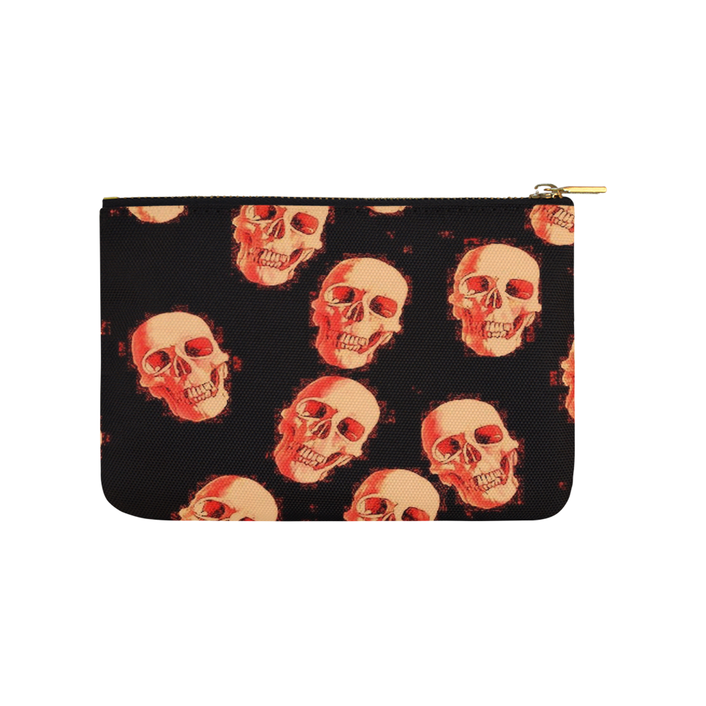 skulls orange by JamColors Carry-All Pouch 9.5''x6''