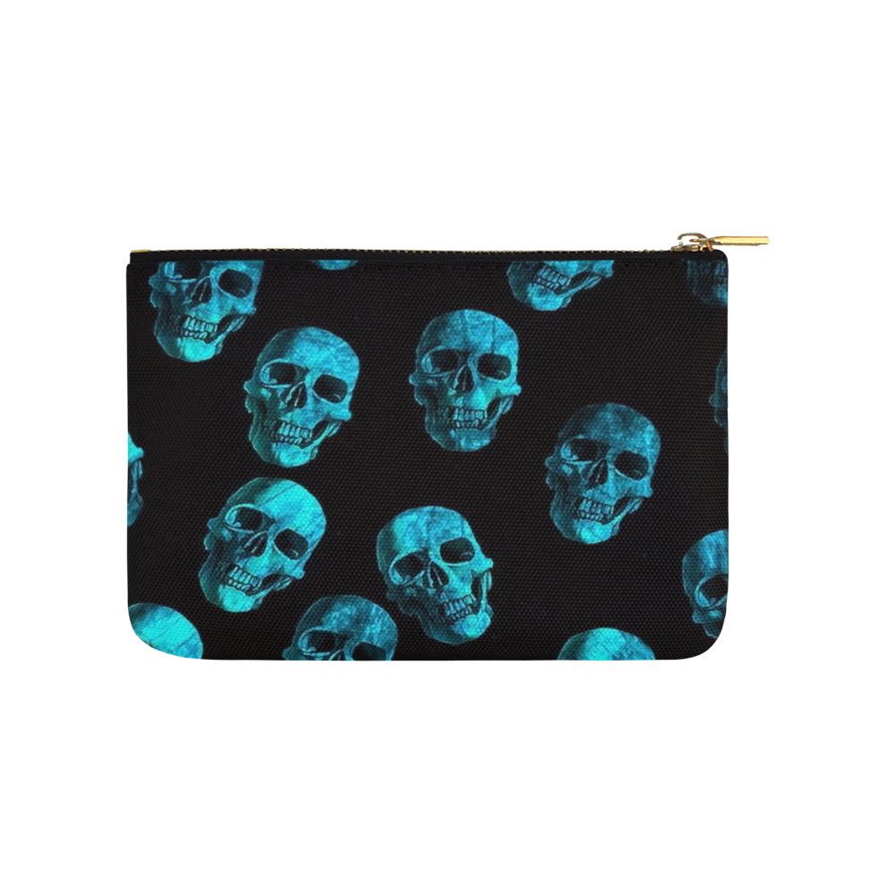 skulls blue by JamColors Carry-All Pouch 9.5''x6''