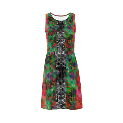 Field of Psychedelic Nightmares Sleeveless Ice Skater Dress (D19)