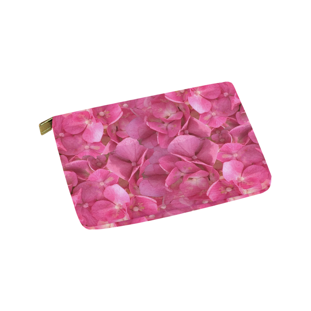 Dark Pink Flowers Carry-All Pouch 9.5''x6''