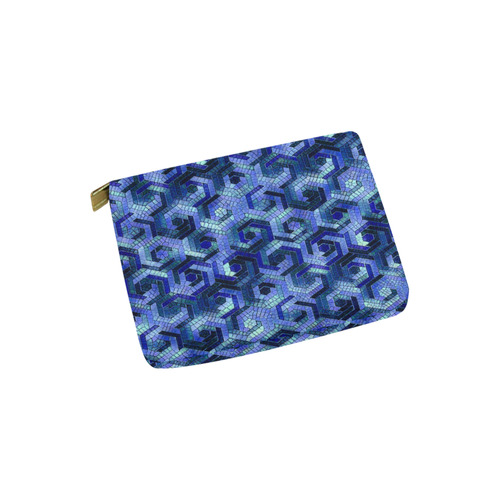 Pattern Factory 23 blue by JamColors Carry-All Pouch 6''x5''
