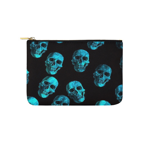 skulls blue by JamColors Carry-All Pouch 9.5''x6''