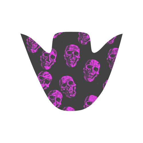 purple skulls Slip-on Canvas Shoes for Men/Large Size (Model 019)