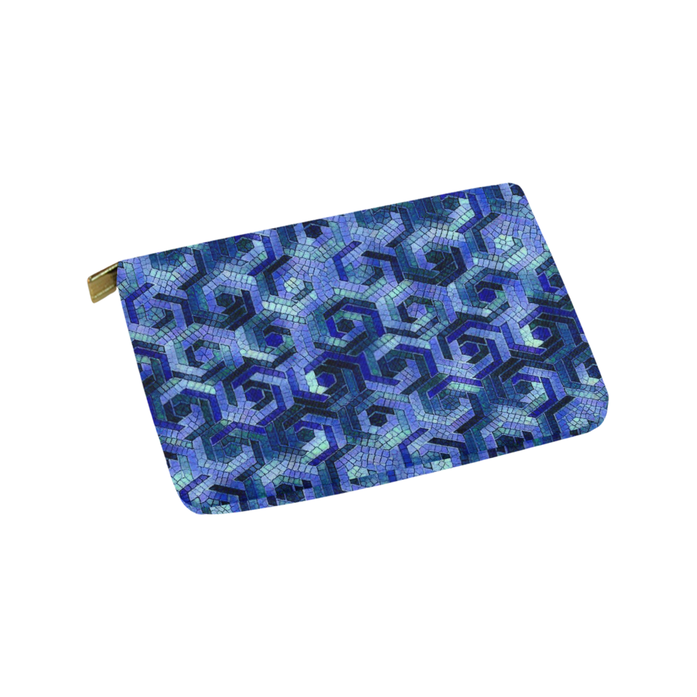 Pattern Factory 23 blue by JamColors Carry-All Pouch 9.5''x6''