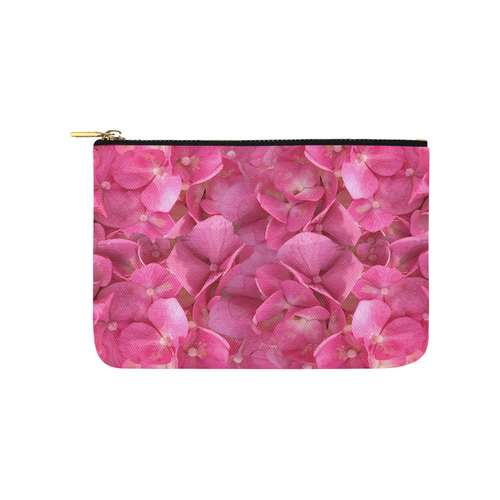 Dark Pink Flowers Carry-All Pouch 9.5''x6''