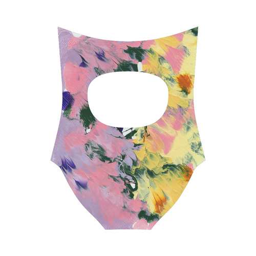 Flowers in Abstract 1 Strap Swimsuit ( Model S05)