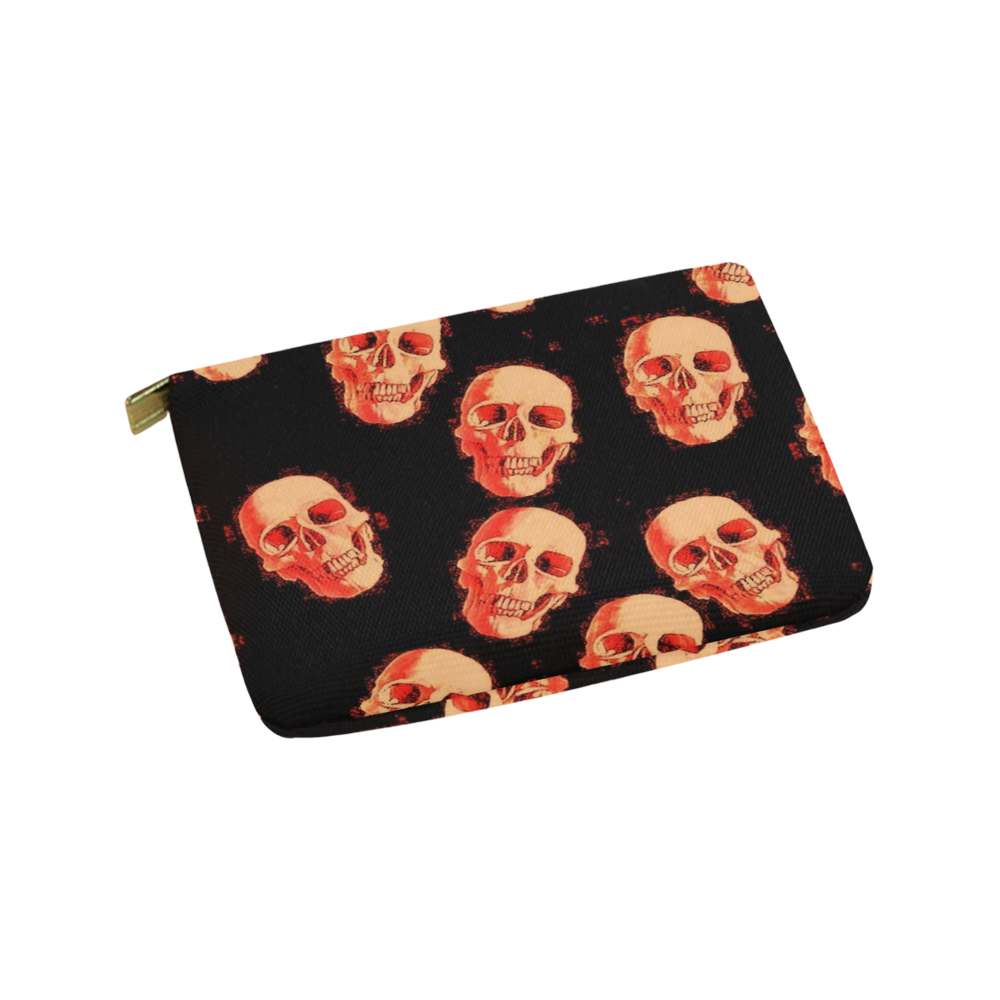 skulls orange by JamColors Carry-All Pouch 9.5''x6''