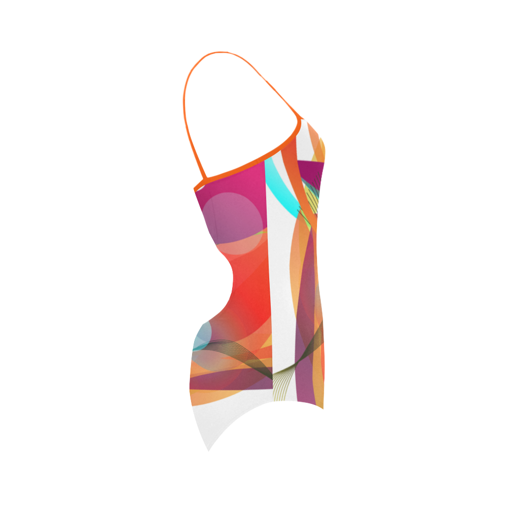 Rainbow Ribbons Strap Swimsuit ( Model S05)