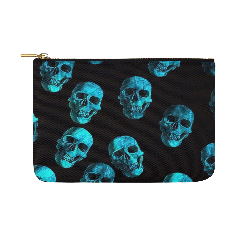 skulls blue by JamColors Carry-All Pouch 12.5''x8.5''
