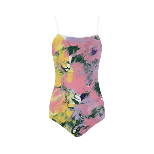 Flowers in Abstract 1 Strap Swimsuit ( Model S05)