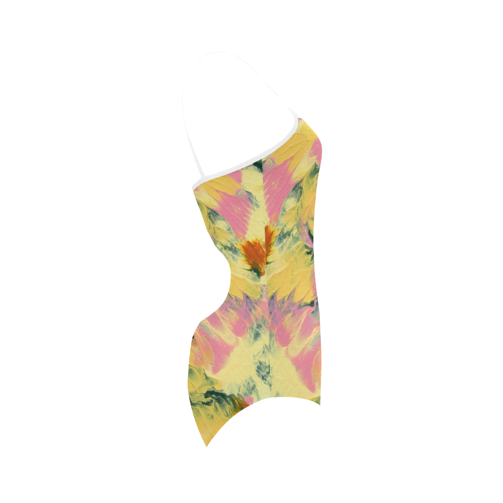 Flowers in Abstract 1 Strap Swimsuit ( Model S05)