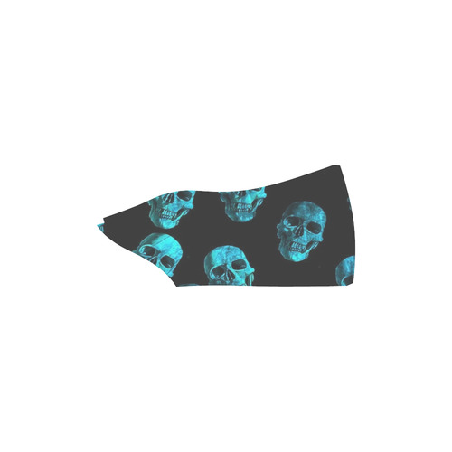 skulls blue by JamColors Slip-on Canvas Shoes for Men/Large Size (Model 019)