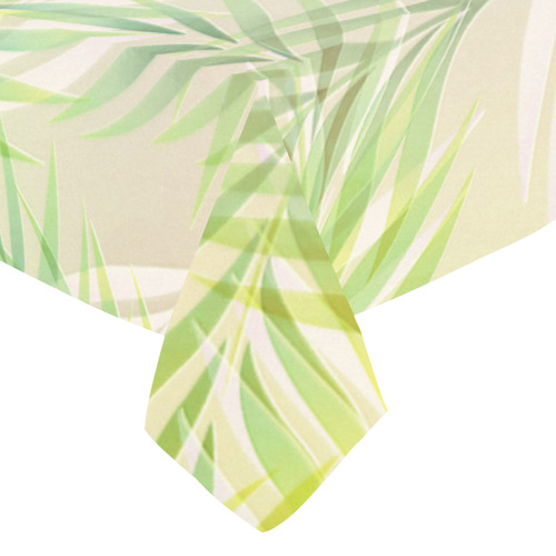 Palm Leaf Pattern-2 Cotton Linen Tablecloth 52"x 70"