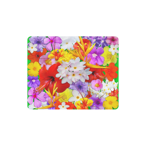 Exotic Flowers Colorful Explosion Rectangle Mousepad