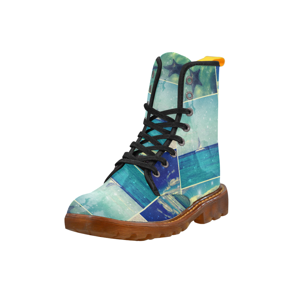 Starry Starry Caribbean Night Custom Canvas Boots For Women Model 1203H