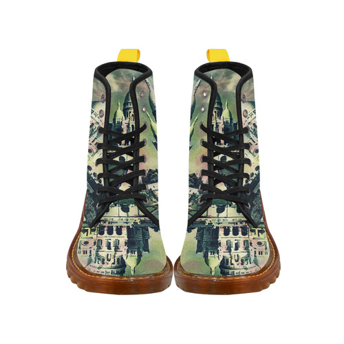 Sacre Coeur Funky Dots Custom Canvas Boots For Women Model 1203H