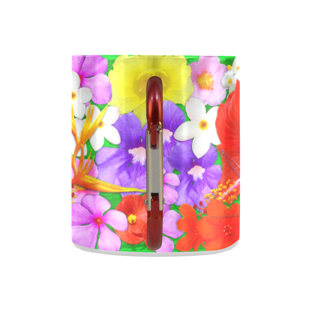 Exotic Flowers Colorful Explosion Classic Insulated Mug(10.3OZ)