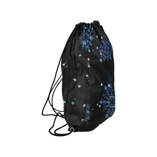 Snowflake Drawstring Bag Medium Drawstring Bag Model 1604 (Twin Sides) 13.8"(W) * 18.1"(H)