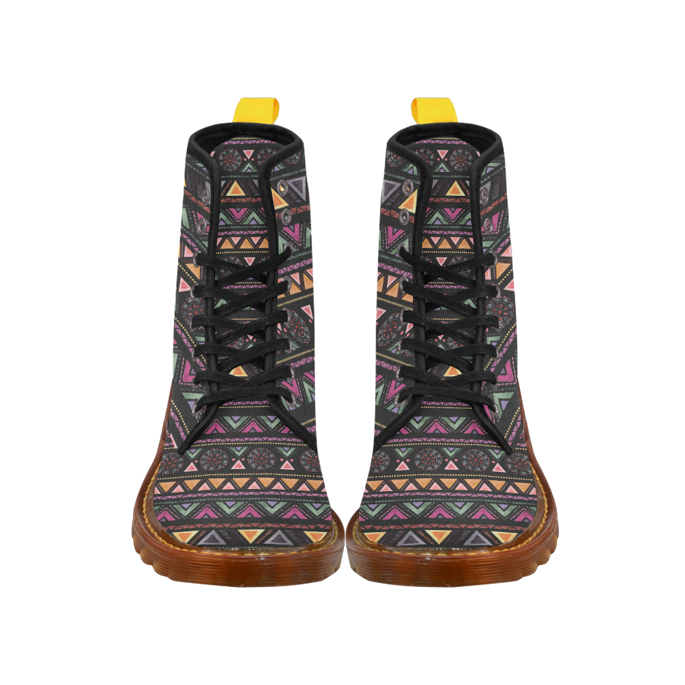 Native American Ornaments Watercolor Pattern Martin Boots For Men Model 1203H