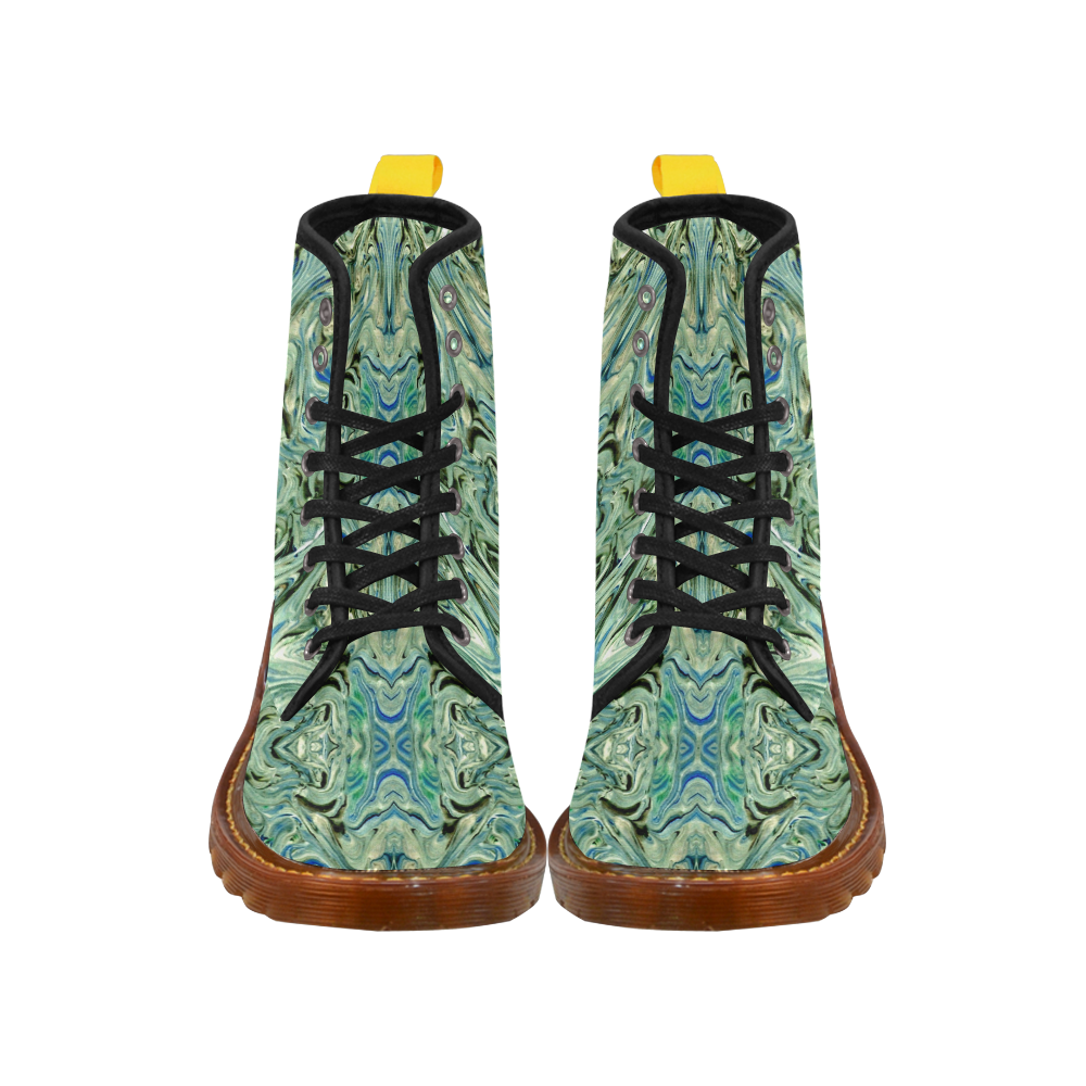 Beautiful Marbling Art Folklore Martin Boots For Women Model 1203H
