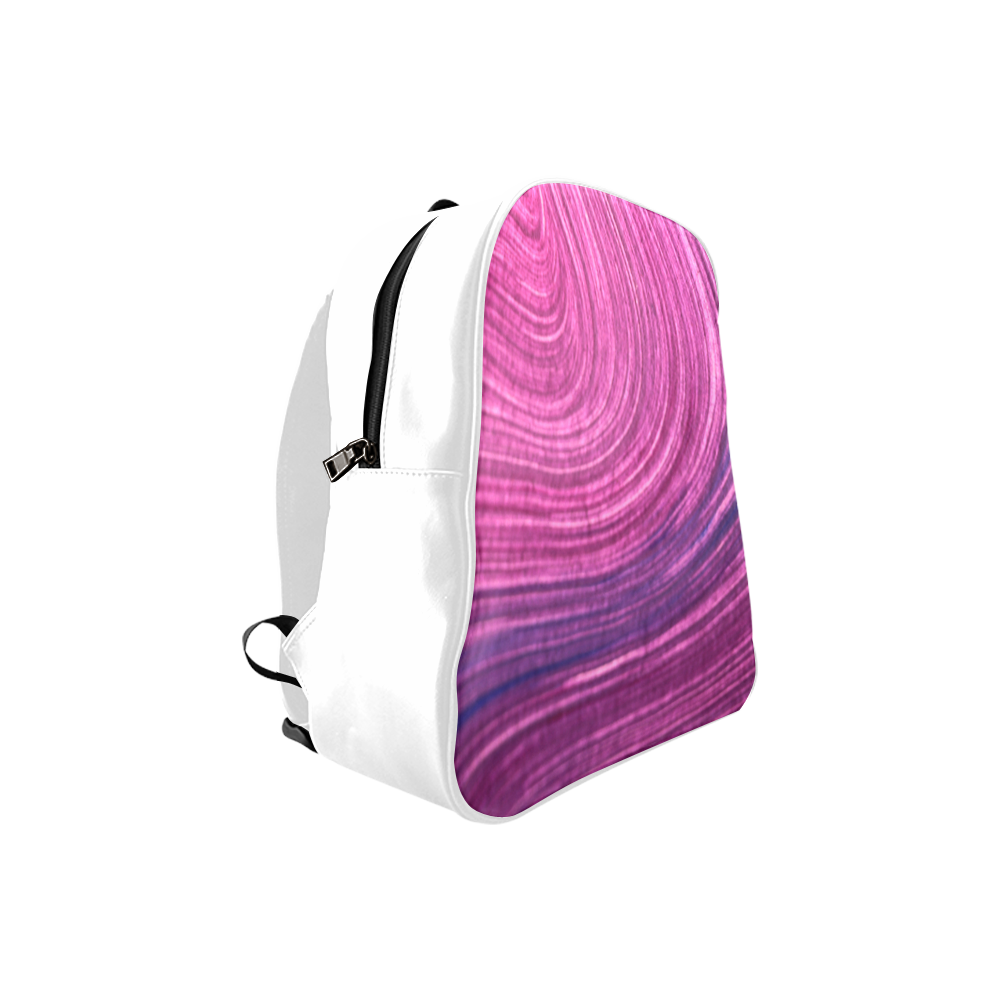 Designers original backpack Edition / Purple White School Backpack (Model 1601)(Small)